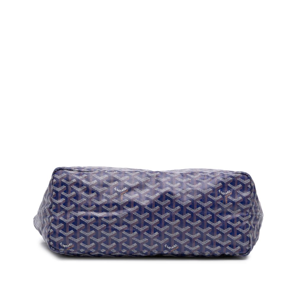 Goyard B Goyard Blue Dark Blue Coated Canvas Fabric Goyardine Saint Louis PM France