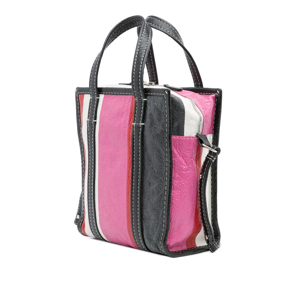 Balenciaga B Balenciaga Pink Lambskin Leather Leather XS Lambskin Bazar Shopper Satchel Italy