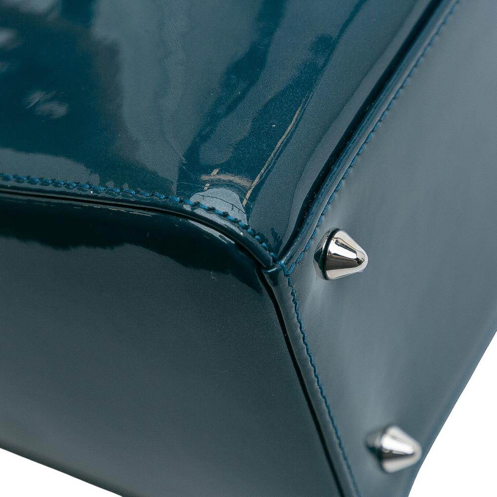 Christian Dior B Dior Blue Peacock Patent Leather Leather Medium Patent Lady Dior Italy