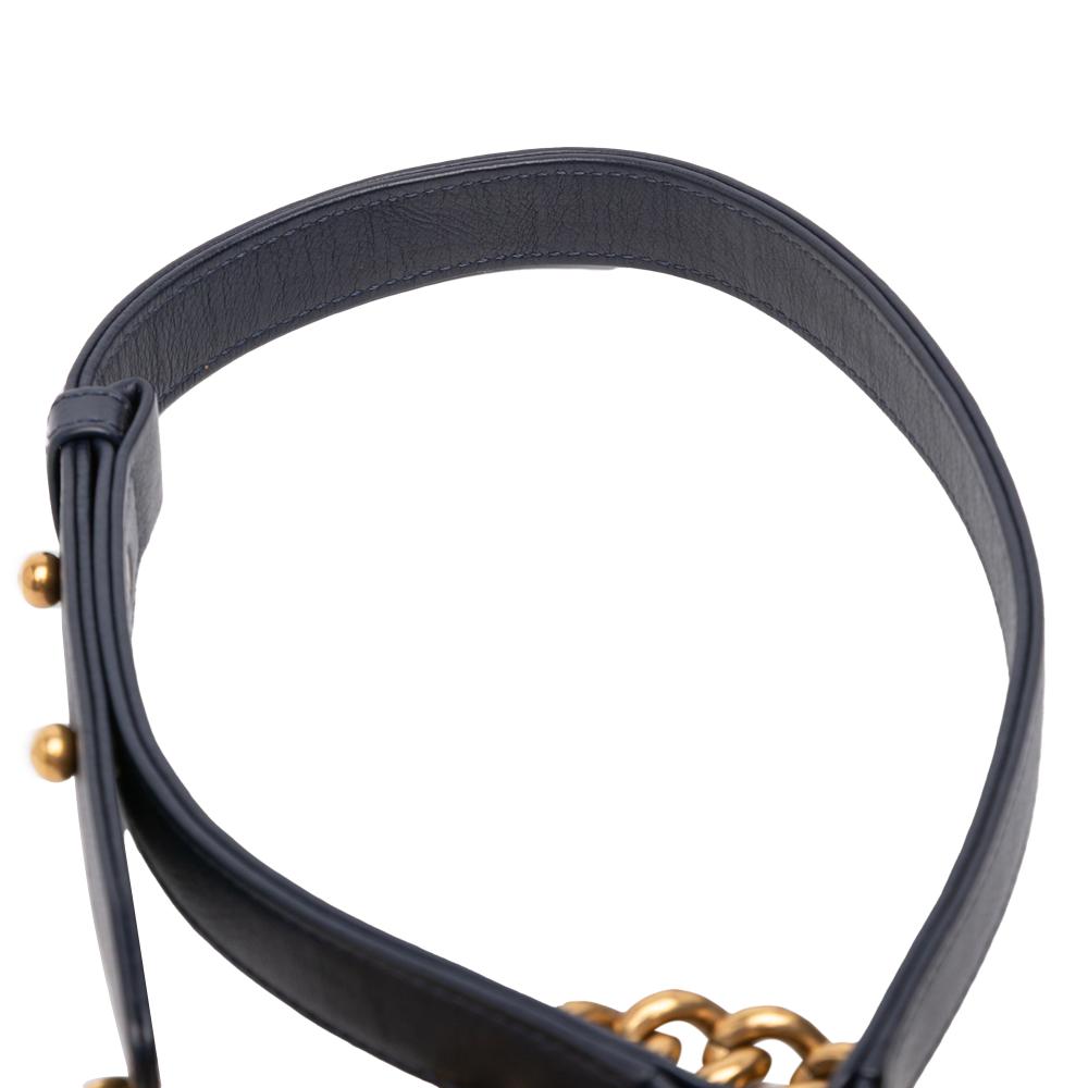 Chanel AB Chanel Blue Navy with Multi Denim Fabric Small Quilted and Tweed Boy Flap France