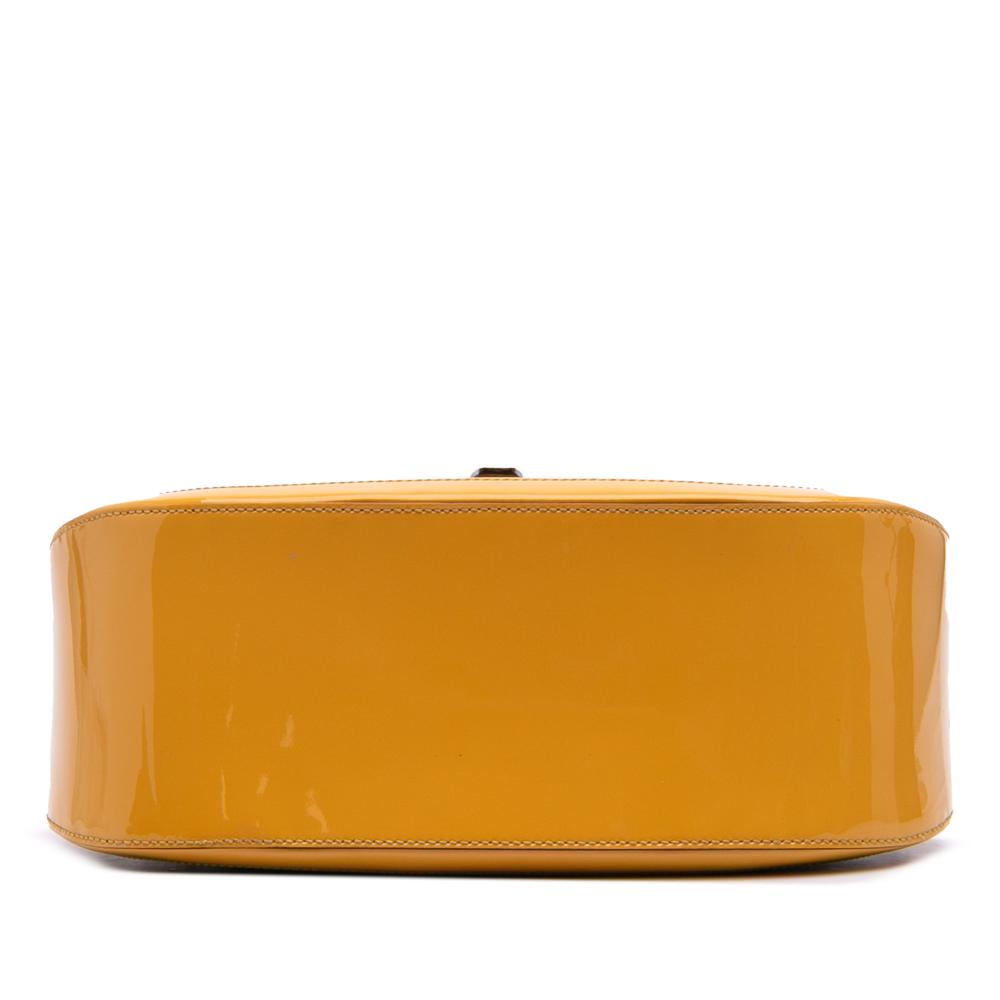 Gucci B Gucci Yellow Patent Leather Leather Microguccissima Patent Stirrup Crossbody Italy