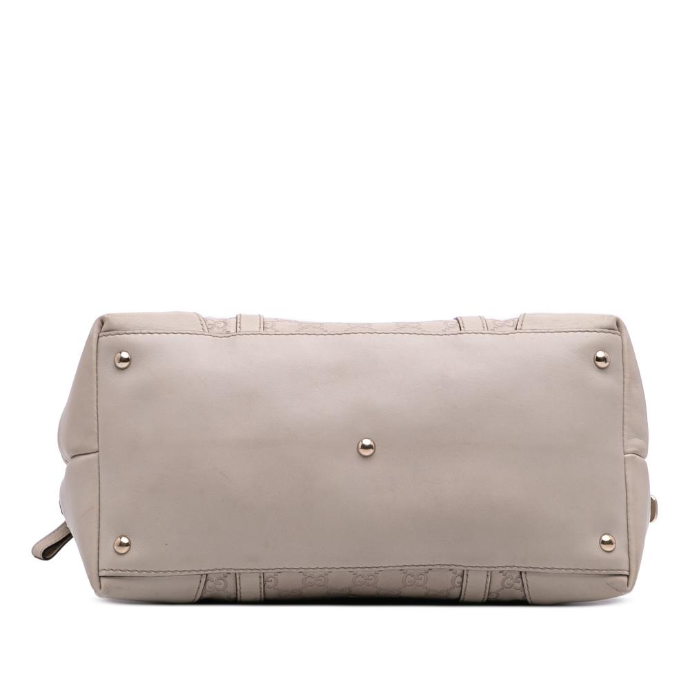 Gucci B Gucci Brown Light Beige Calf Leather Guccissima Lovely Heart Tote Italy