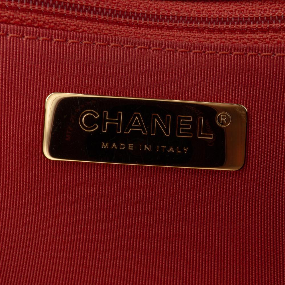 Chanel AB Chanel Pink Salmon Lambskin Leather Leather Quilted Lambskin Chain Infinity Top Handle Bag Italy