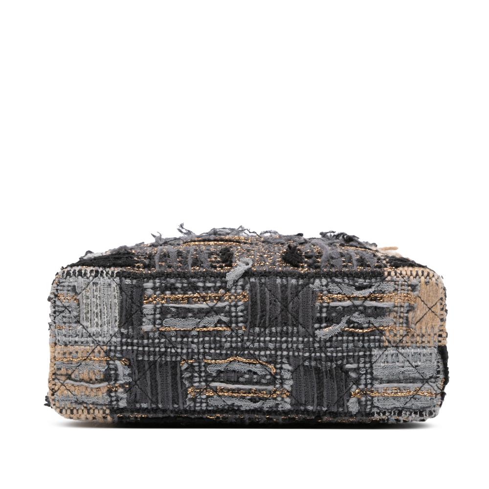 Chanel B Chanel Black with Multi Tweed Fabric Multicolor Quadrato Box Crossbody Bag Italy