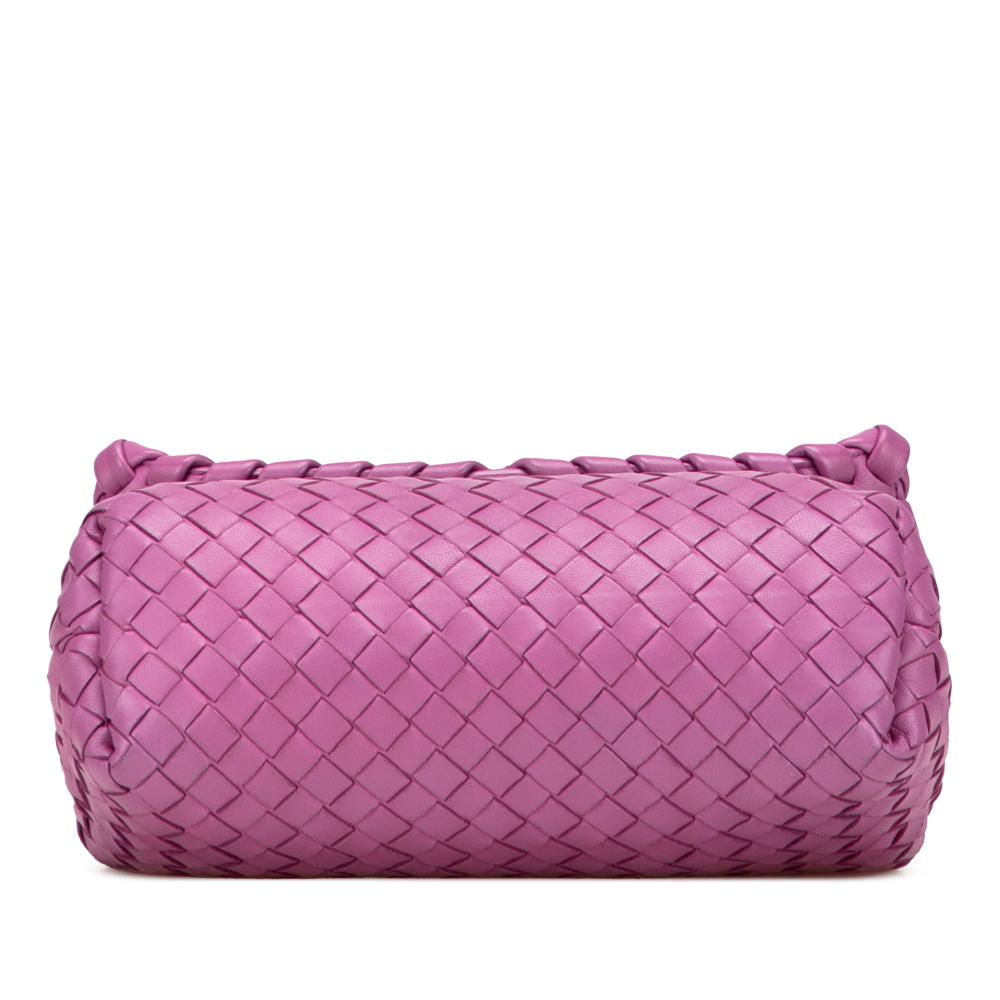 Bottega Veneta B Bottega Veneta Pink Nappa Leather Leather Baby Nappa Intrecciato Olimpia Crossbody Italy