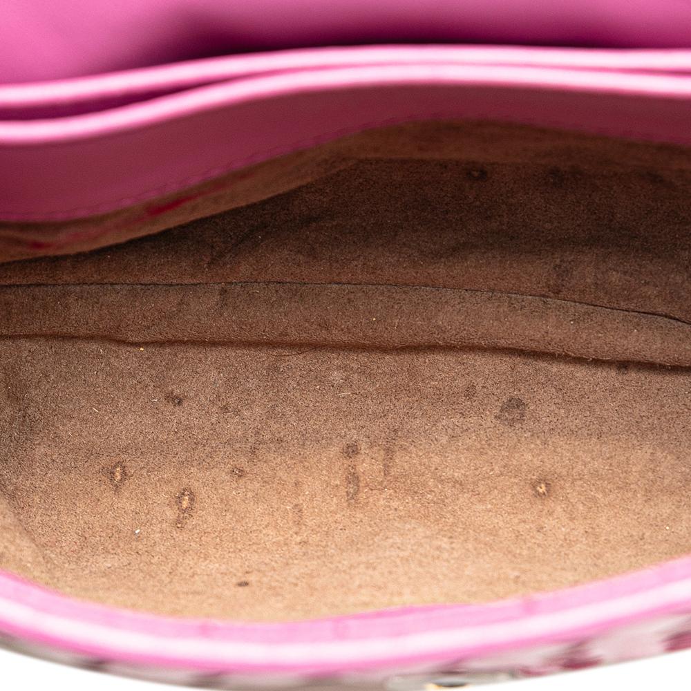 Bottega Veneta B Bottega Veneta Pink Nappa Leather Leather Baby Nappa Intrecciato Olimpia Crossbody Italy