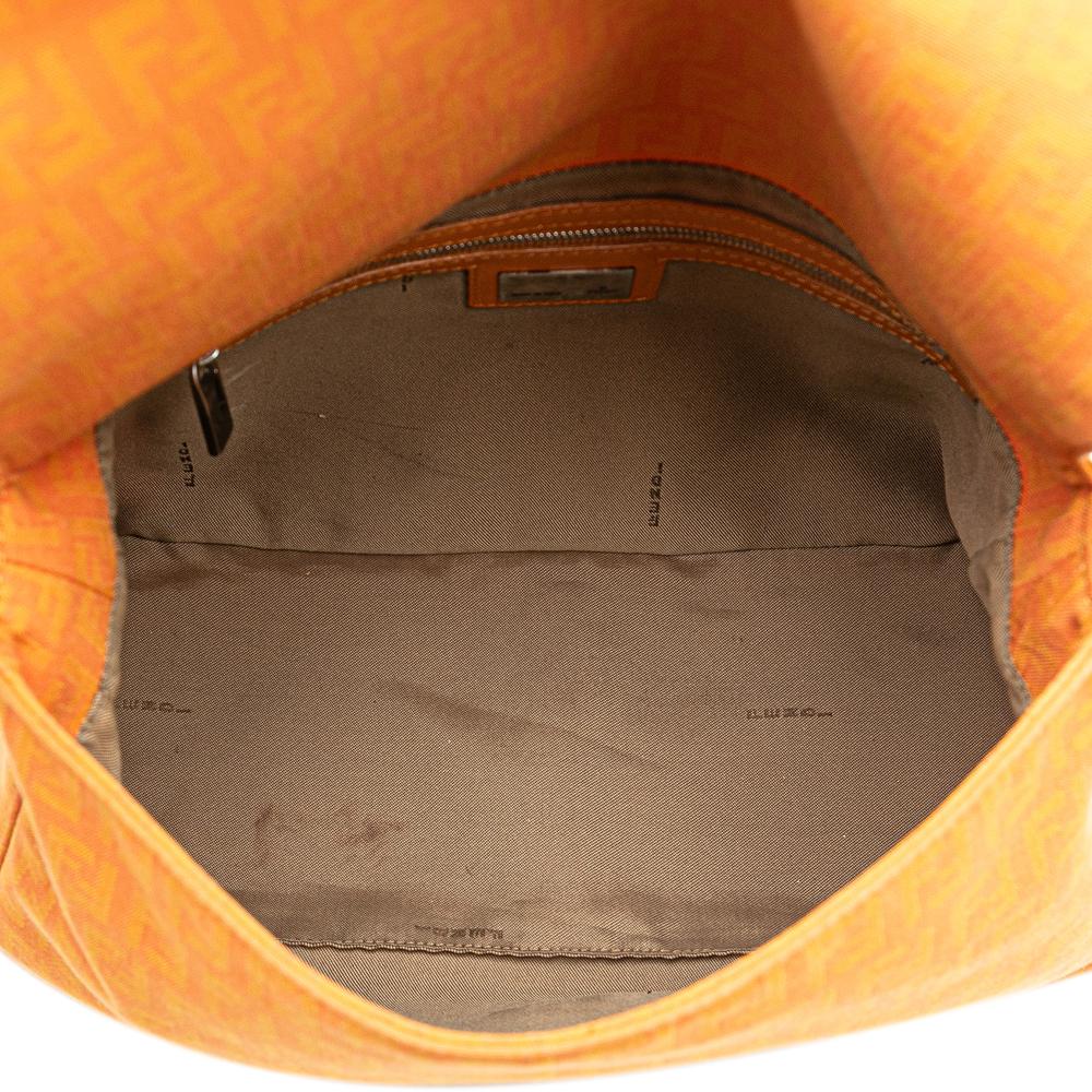 Fendi B Fendi Orange Light Orange Canvas Fabric Zucchino Mamma Forever Italy