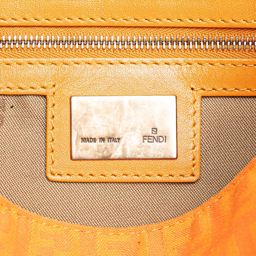 Fendi B Fendi Orange Light Orange Canvas Fabric Zucchino Mamma Forever Italy