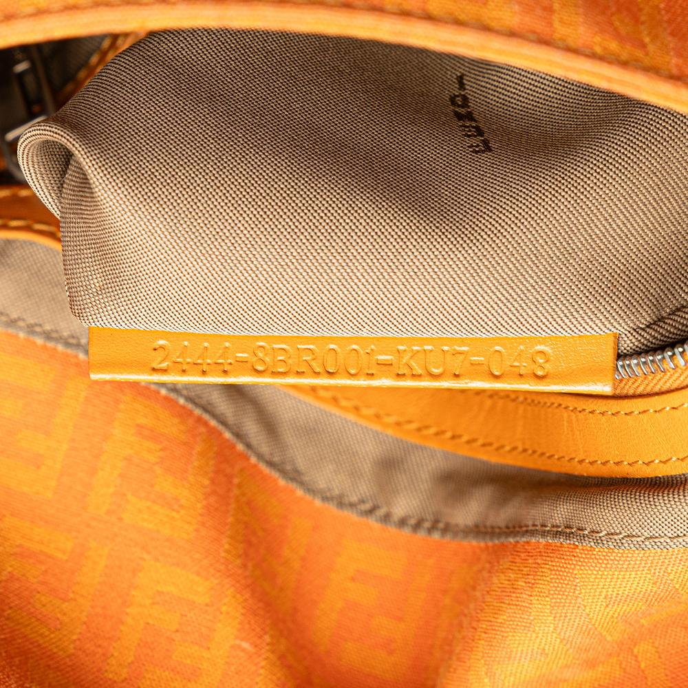 Fendi B Fendi Orange Light Orange Canvas Fabric Zucchino Mamma Forever Italy