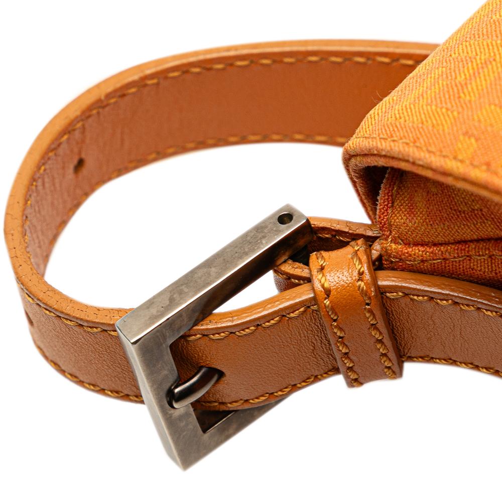 Fendi B Fendi Orange Light Orange Canvas Fabric Zucchino Mamma Forever Italy