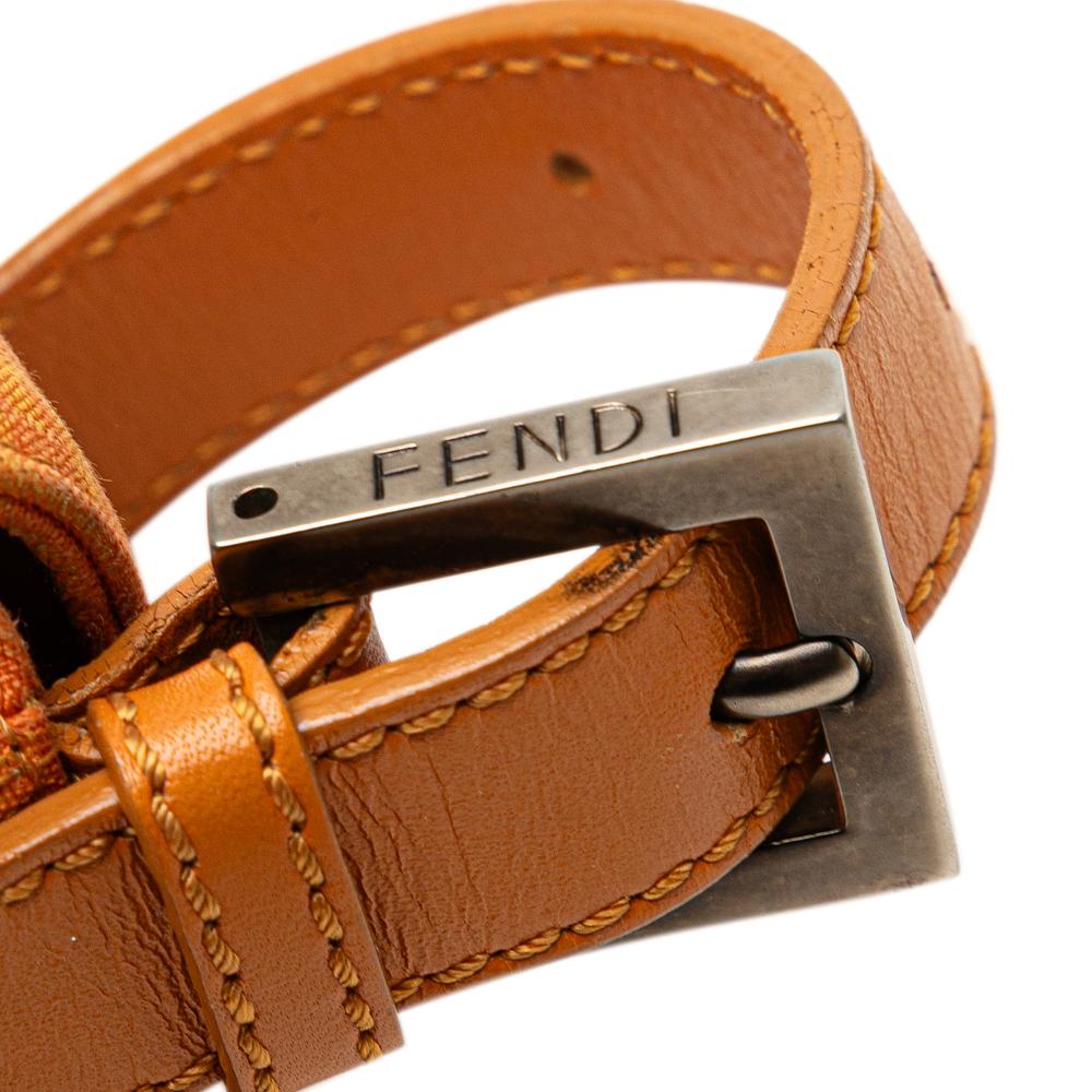 Fendi B Fendi Orange Light Orange Canvas Fabric Zucchino Mamma Forever Italy