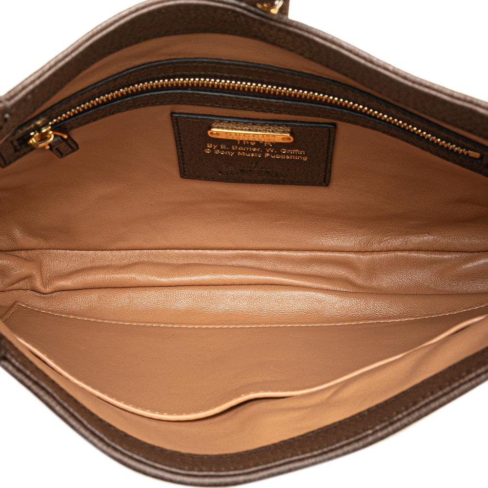 Gucci AB Gucci Brown Light Beige Canvas Fabric Small 100 Centennial Music Jackie 1961 Crossbody Italy