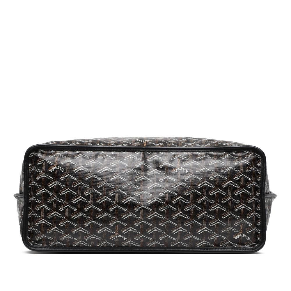 Goyard AB Goyard Black Coated Canvas Fabric Goyardine Reversible Anjou PM France