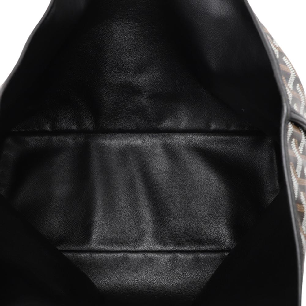 Goyard AB Goyard Black Coated Canvas Fabric Goyardine Reversible Anjou PM France