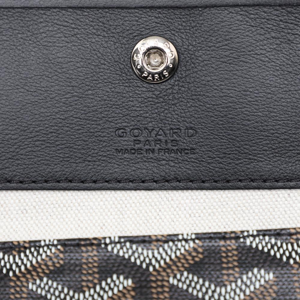 Goyard AB Goyard Black Coated Canvas Fabric Goyardine Reversible Anjou PM France