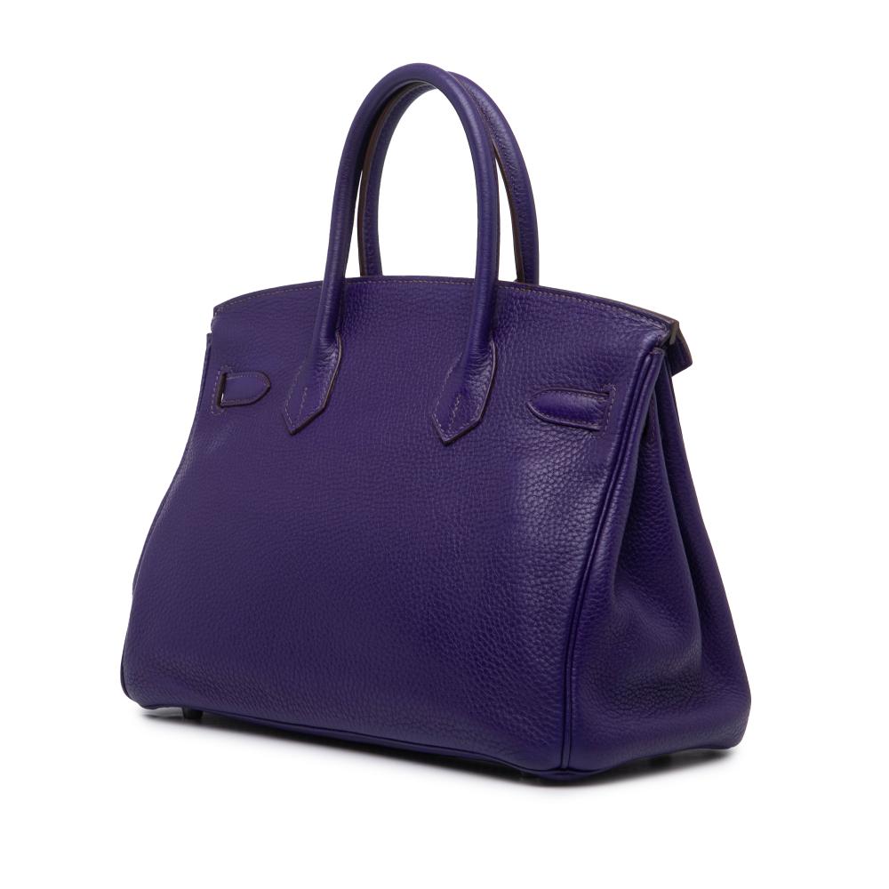 Hermès AB Hermès Purple Violet Calf Leather Clemence Birkin 30 France