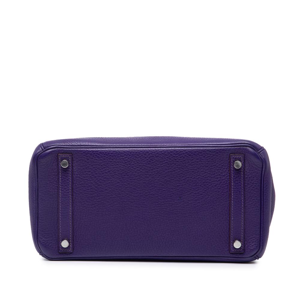 Hermès AB Hermès Purple Violet Calf Leather Clemence Birkin 30 France