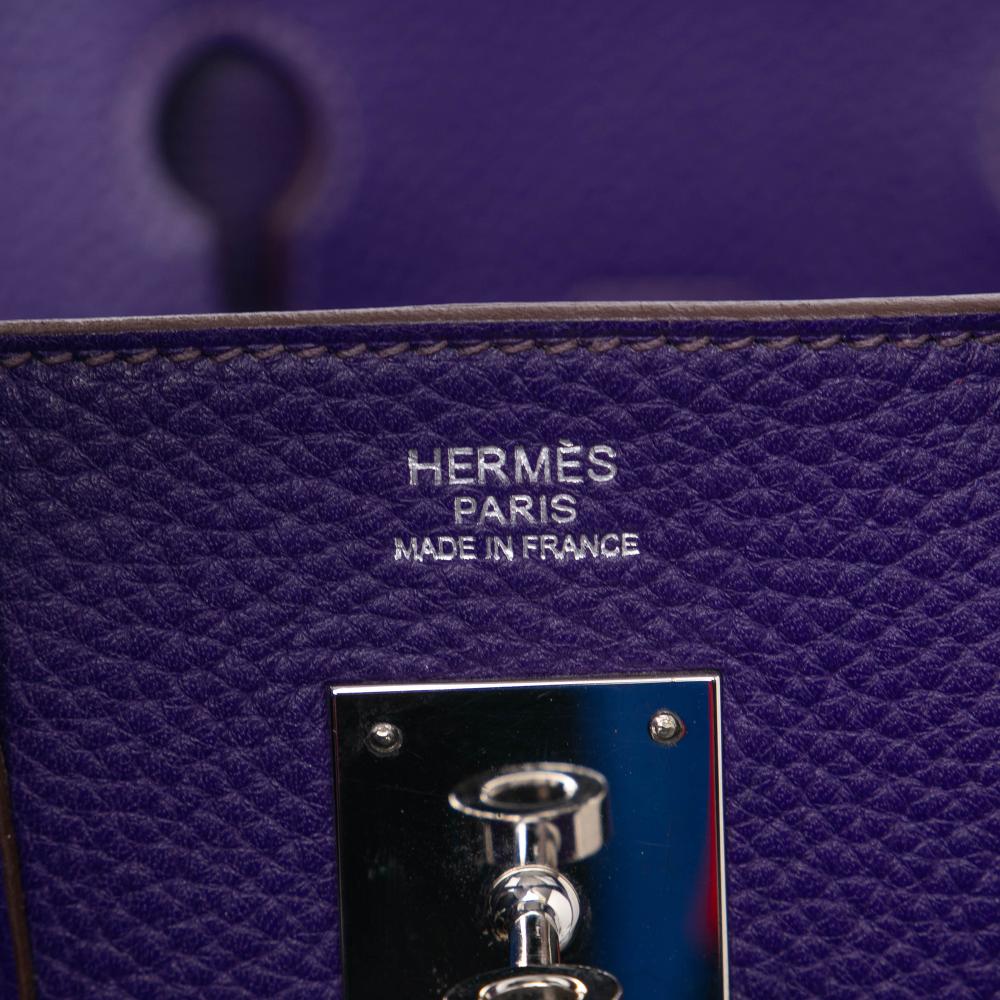 Hermès AB Hermès Purple Violet Calf Leather Clemence Birkin 30 France