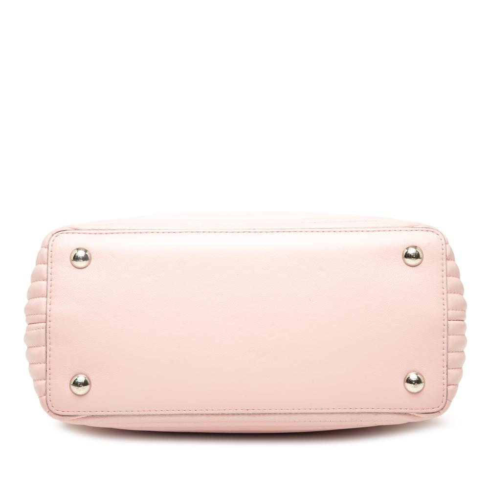 Fendi B Fendi Pink Lambskin Leather Leather Small Lambskin DotCom Click Shoulder Bag Italy