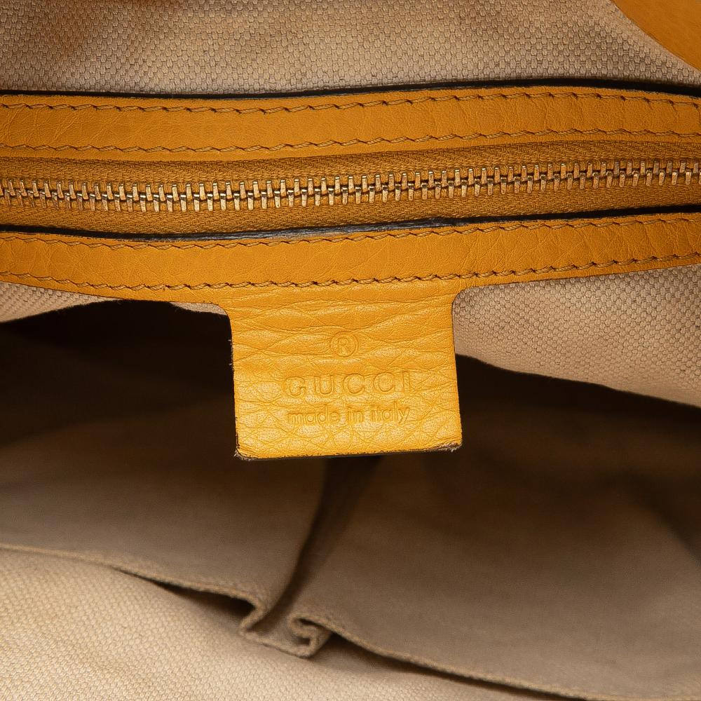 Gucci B Gucci Brown Canvas Fabric GG Bella Satchel Italy