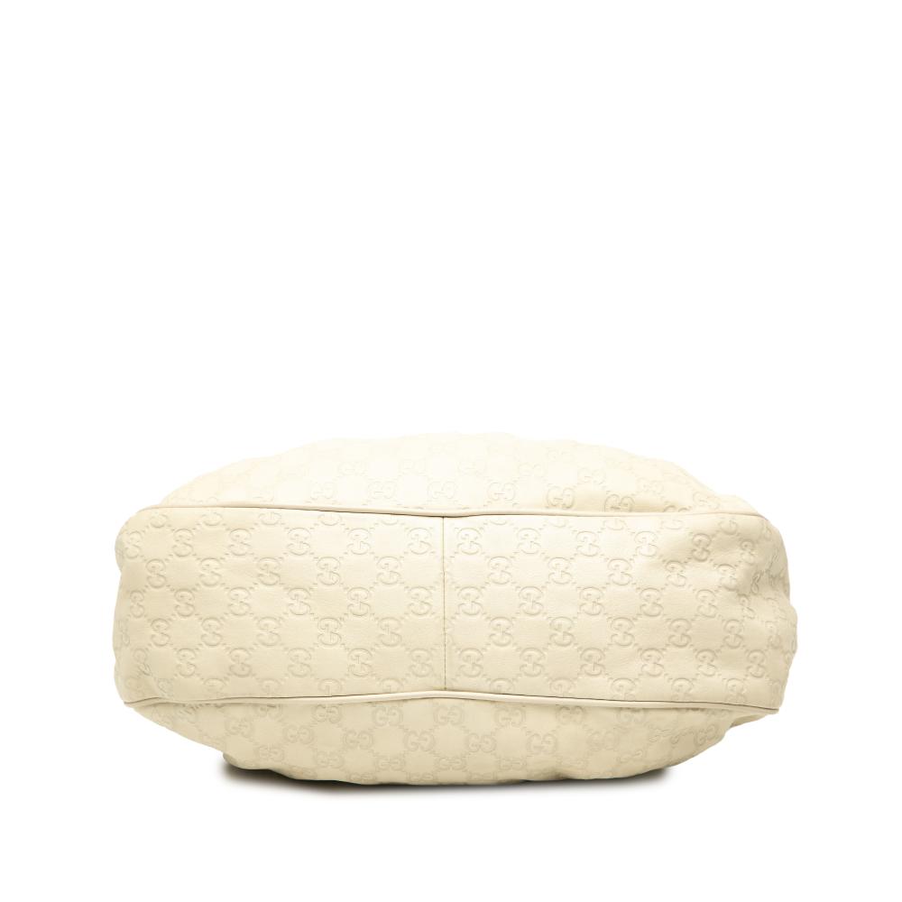 Gucci B Gucci Brown Light Beige Calf Leather Guccissima Sukey Shoulder Bag Italy