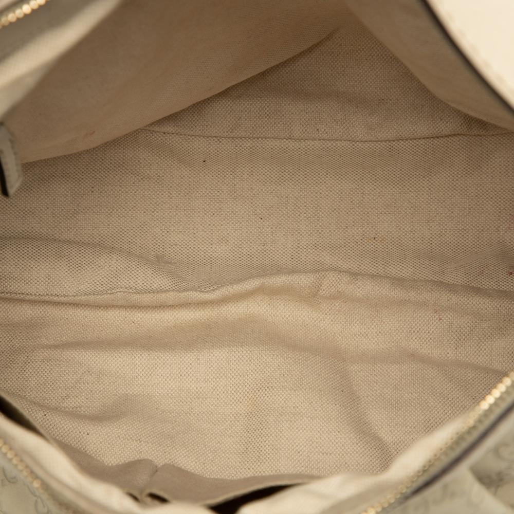 Gucci B Gucci Brown Light Beige Calf Leather Guccissima Sukey Shoulder Bag Italy