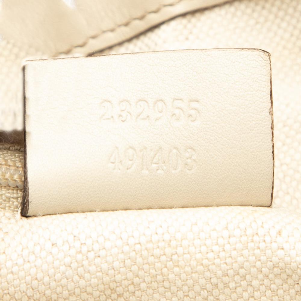 Gucci B Gucci Brown Light Beige Calf Leather Guccissima Sukey Shoulder Bag Italy