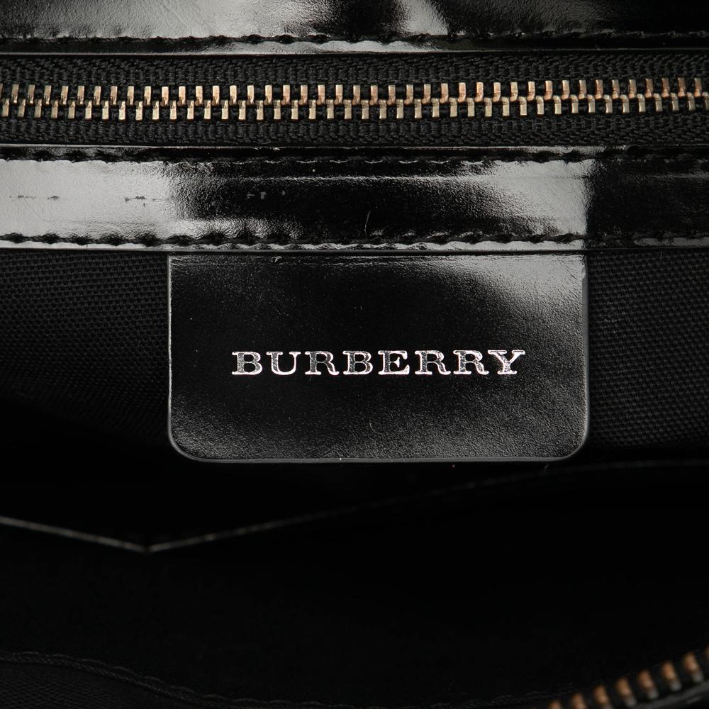 Burberry B Burberry Black Wool Fabric Leather Trimmed Cargo Handbag United Kingdom