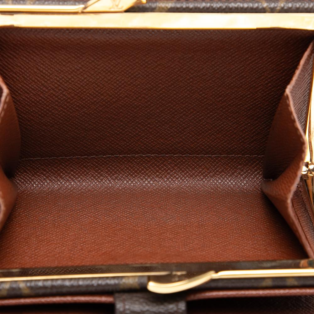 Louis Vuitton AB Louis Vuitton Brown Monogram Canvas Fabric Monogram Porte Monnaie Billets Viennois France