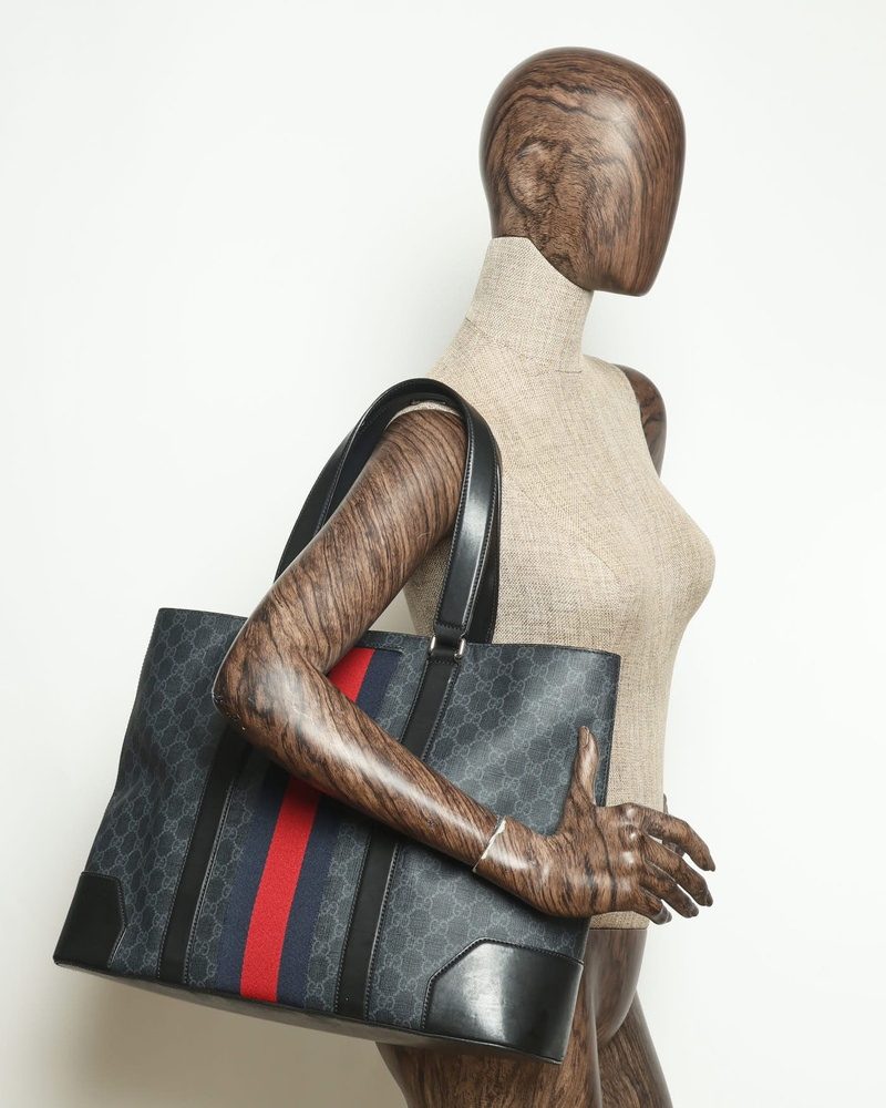 Gucci GG Supreme Web Large Tote Bag