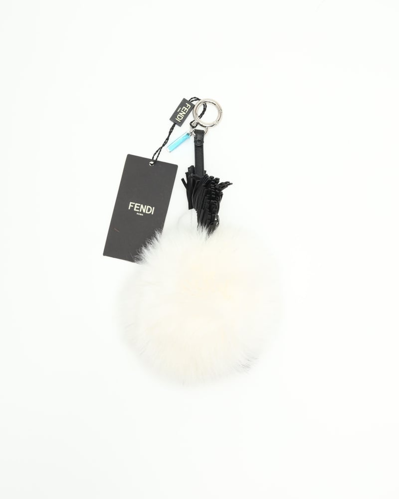 Fendi Karlito Lagerfeld Fur Keychain