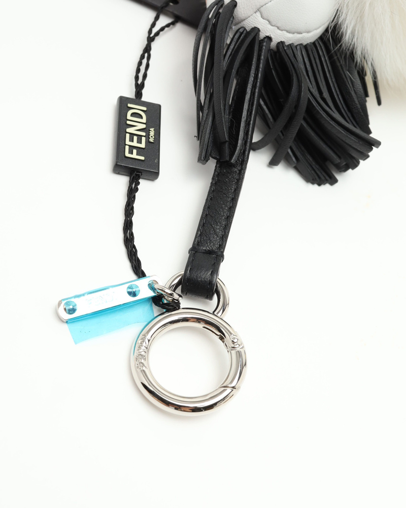 Fendi Karlito Lagerfeld Fur Keychain