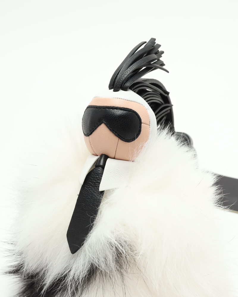 Fendi Karlito Lagerfeld Fur Keychain