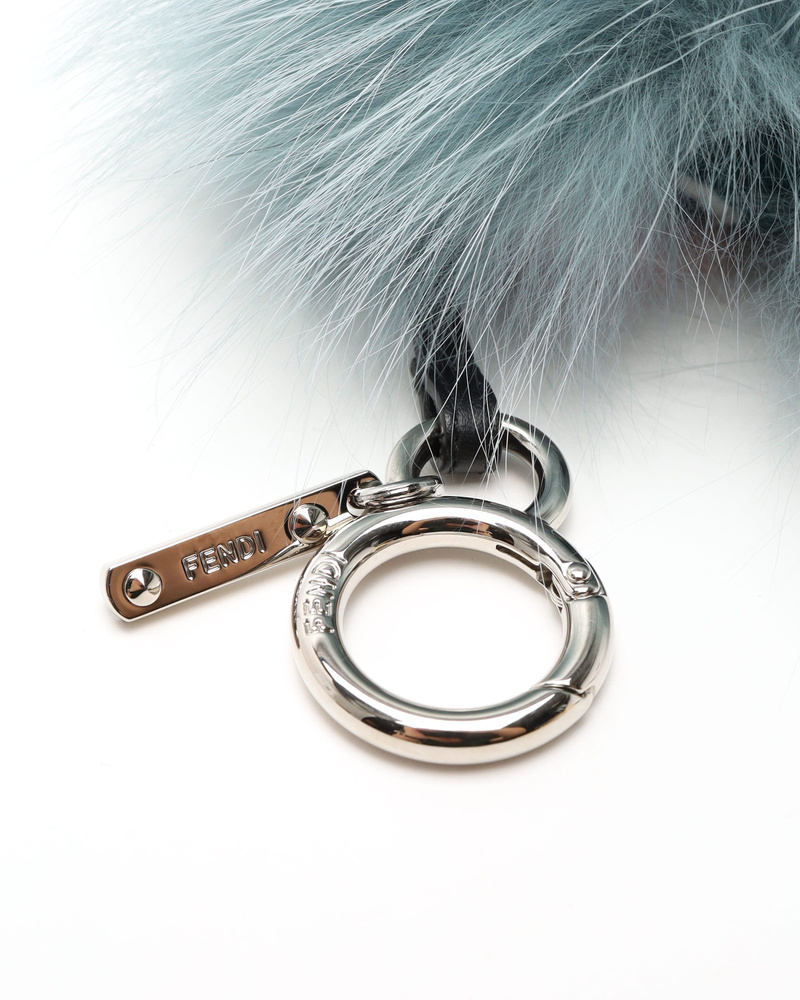 Fendi Fox Mink Fur Vitello Flamingo Mini Bag Bug Charm