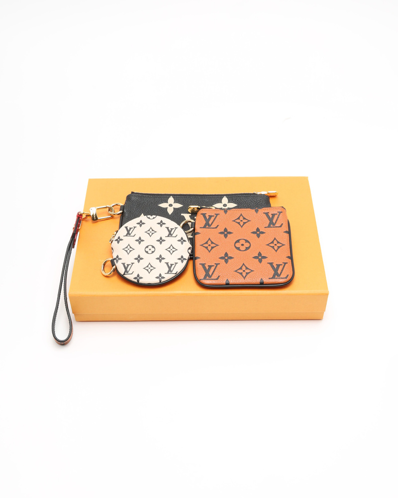 Louis Vuitton Black Monogram Empreinte Crafty Pochette Trio
