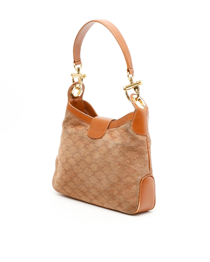Celine Céline Suede Macadam Shoulder Bag