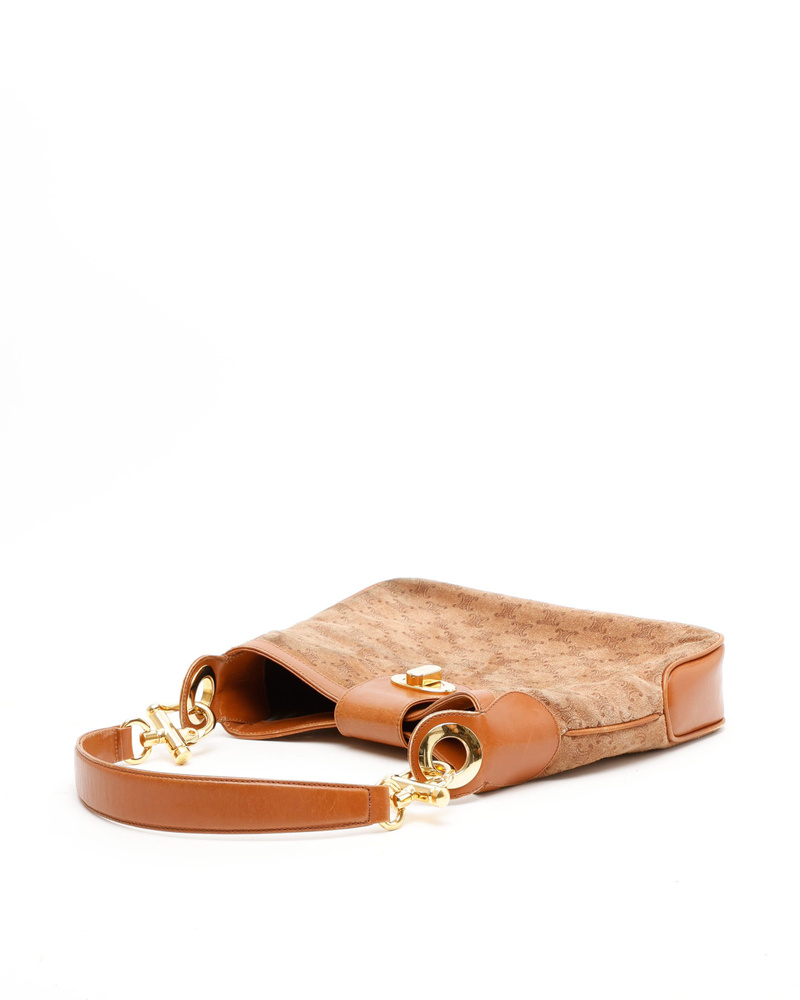 Celine Céline Suede Macadam Shoulder Bag