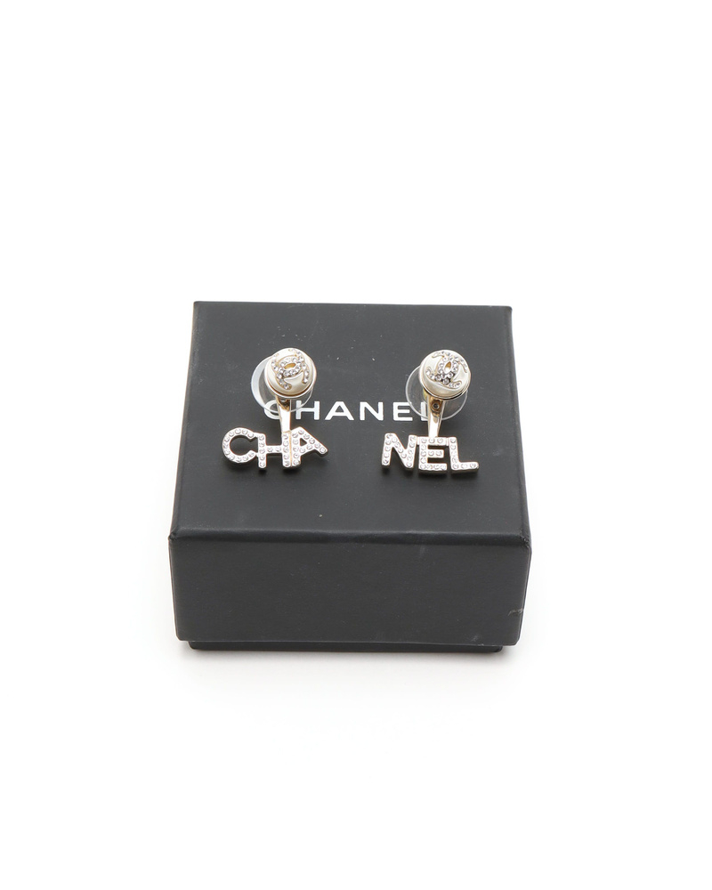 Chanel Coco Mark Rhinestone Earrings