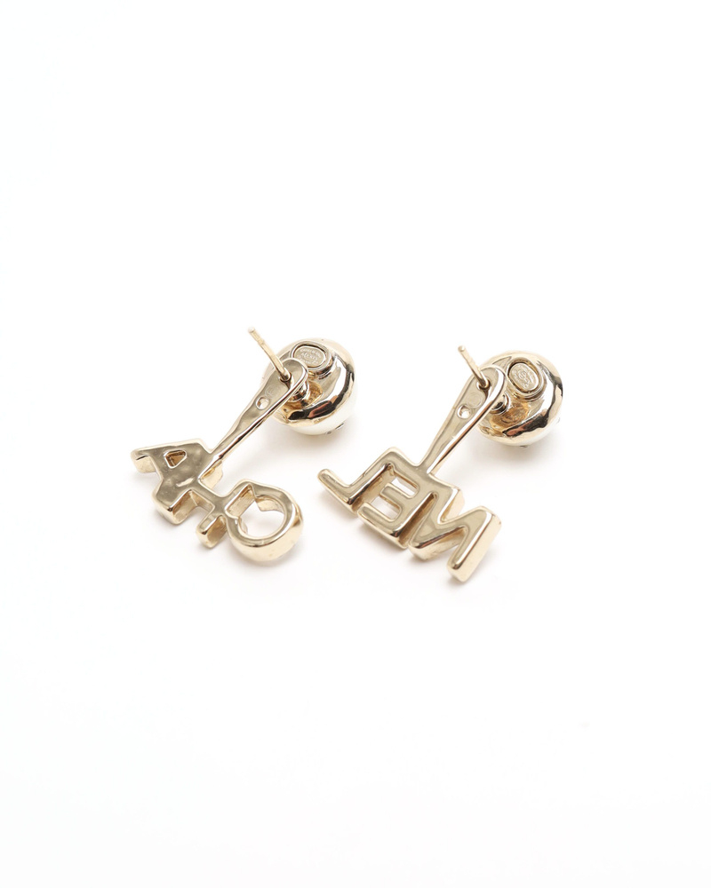 Chanel Coco Mark Rhinestone Earrings