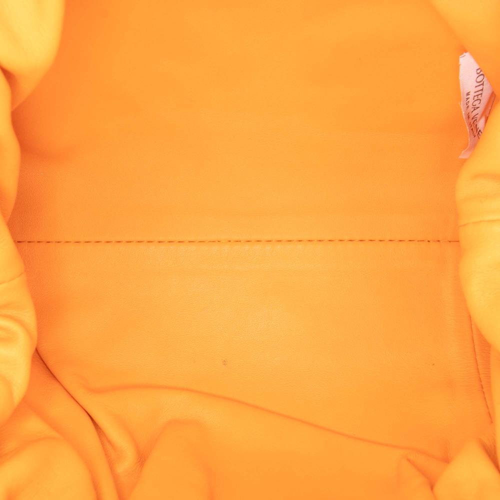 Bottega Veneta AB Bottega Veneta Orange Lambskin Leather Leather Lambskin The Mini Pouch Crossbody Italy