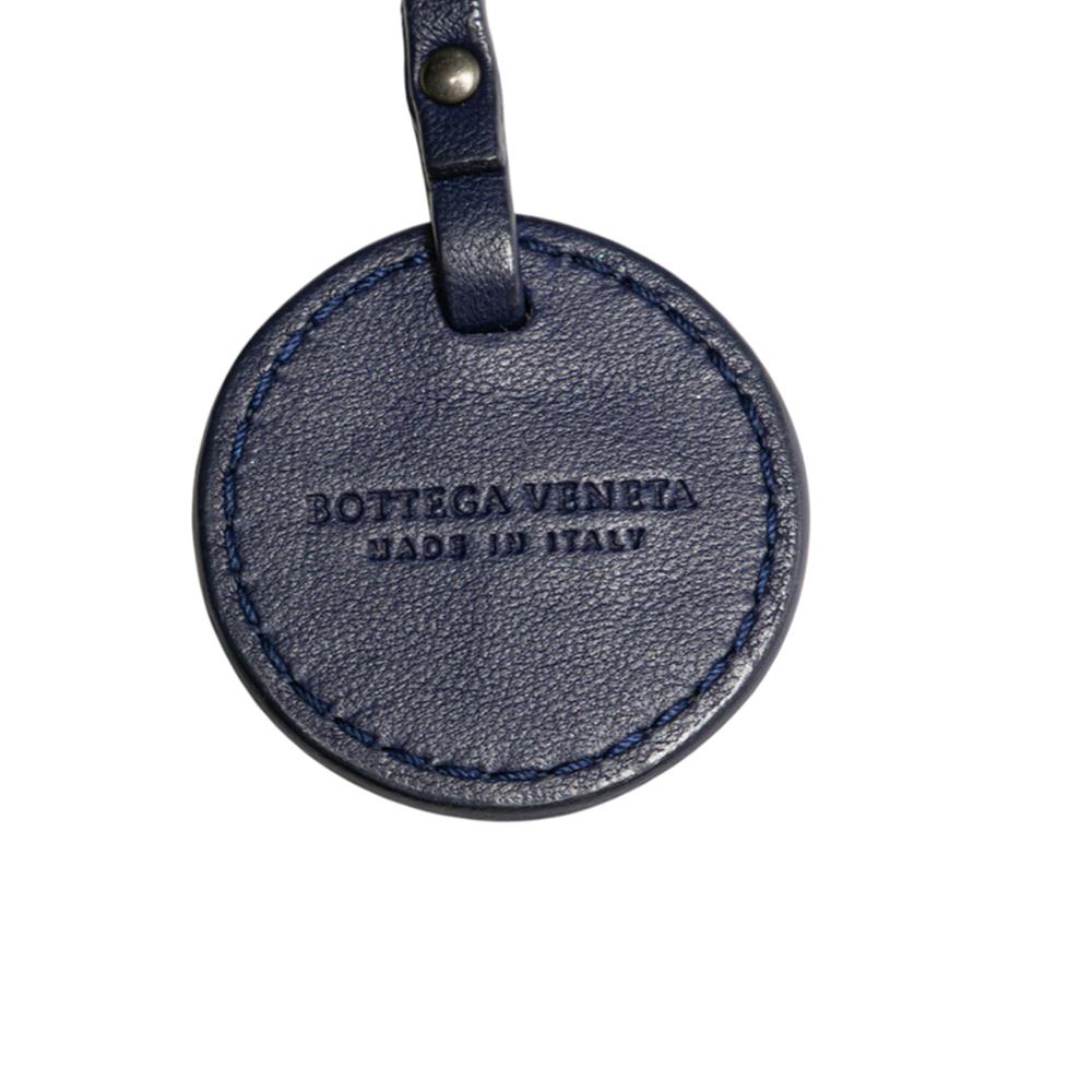 Bottega Veneta B Bottega Veneta Blue Midnight Blue Nylon Fabric Intrecciolusion Tote Italy