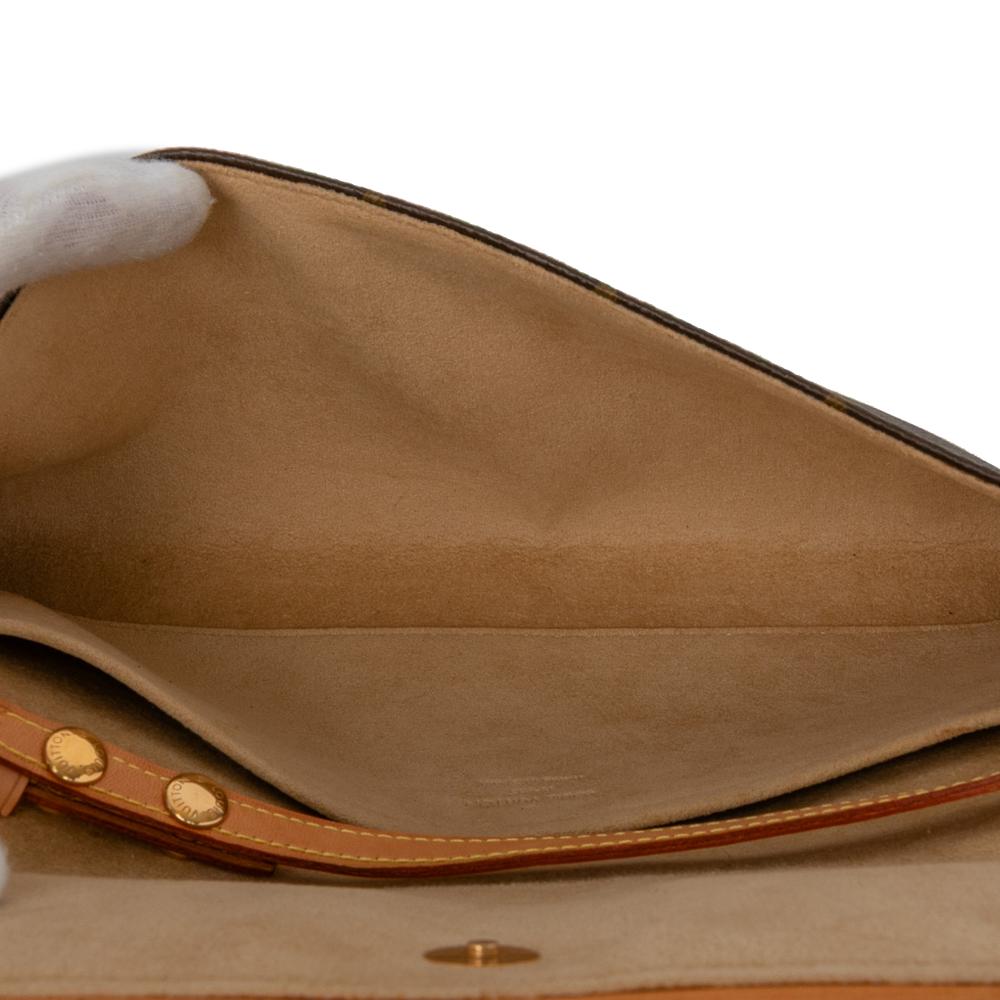 Louis Vuitton B Louis Vuitton Brown Monogram Canvas Fabric Monogram Pochette Twin GM Spain