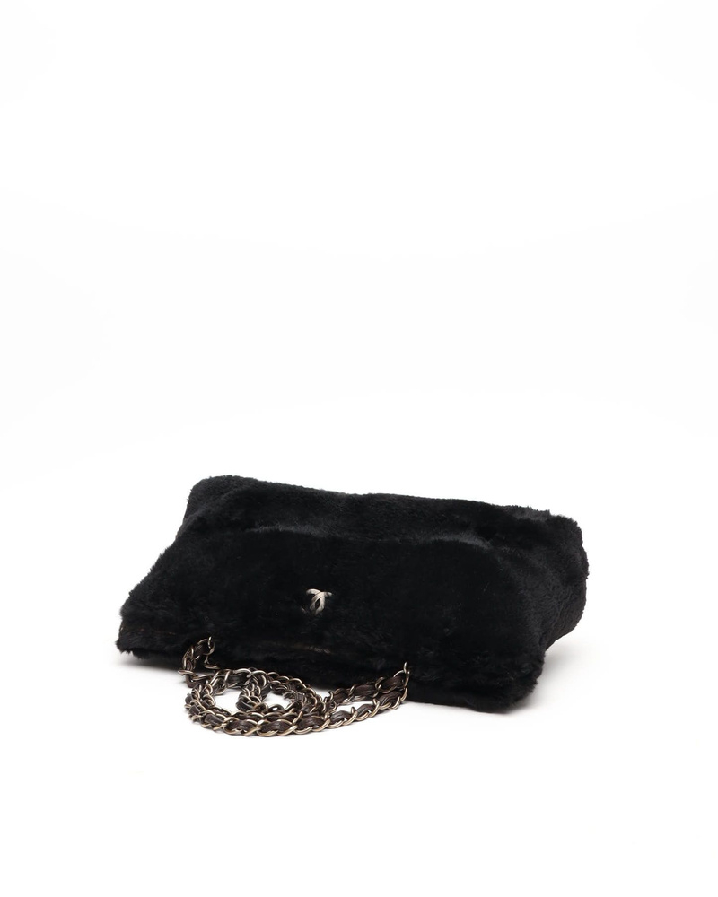 Chanel CC Fur Chain Tote Bag