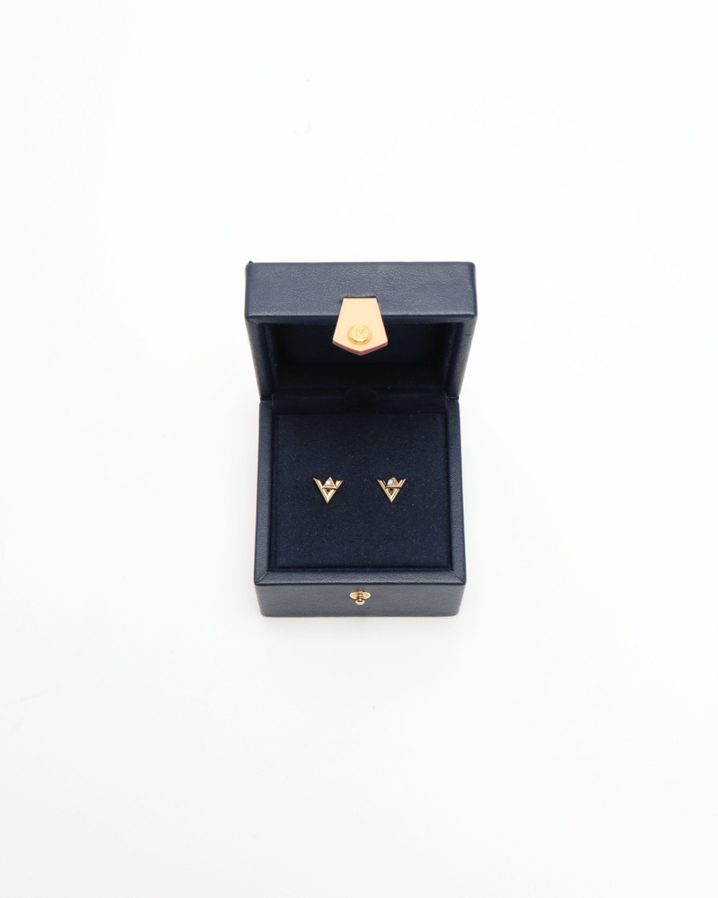 Louis Vuitton LV Volt Stud, 18kt Yellow Gold And Diamond