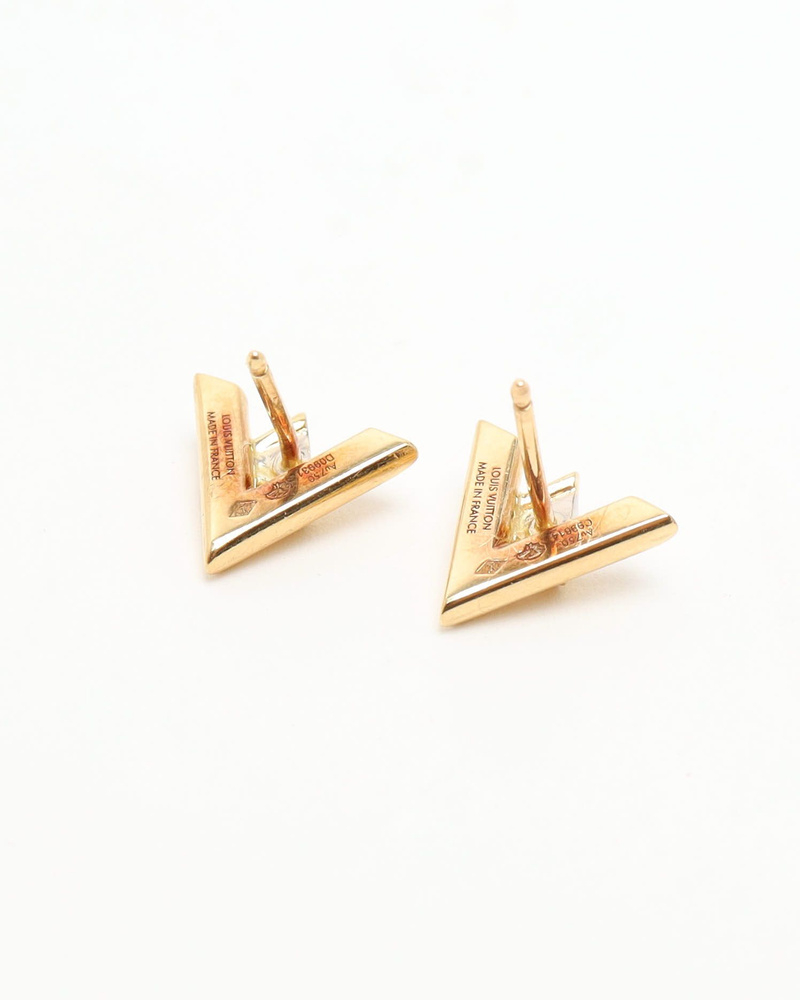 Louis Vuitton LV Volt Stud, 18kt Yellow Gold And Diamond