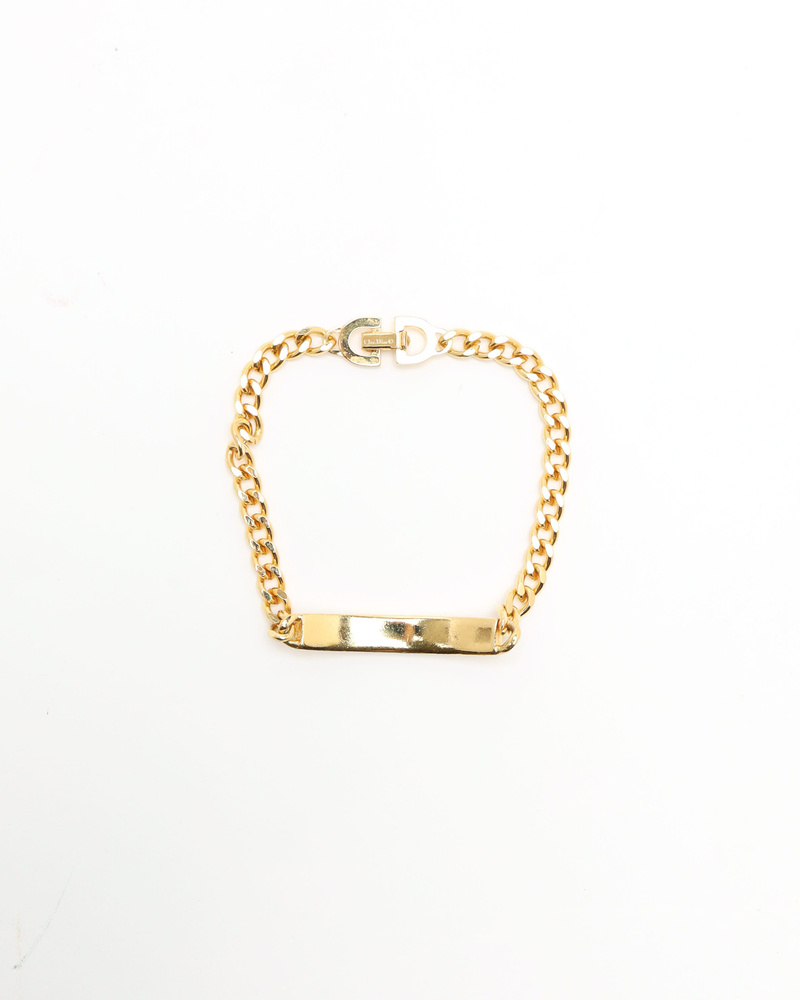 Christian Dior Rhinestone Chain Link Bracelet