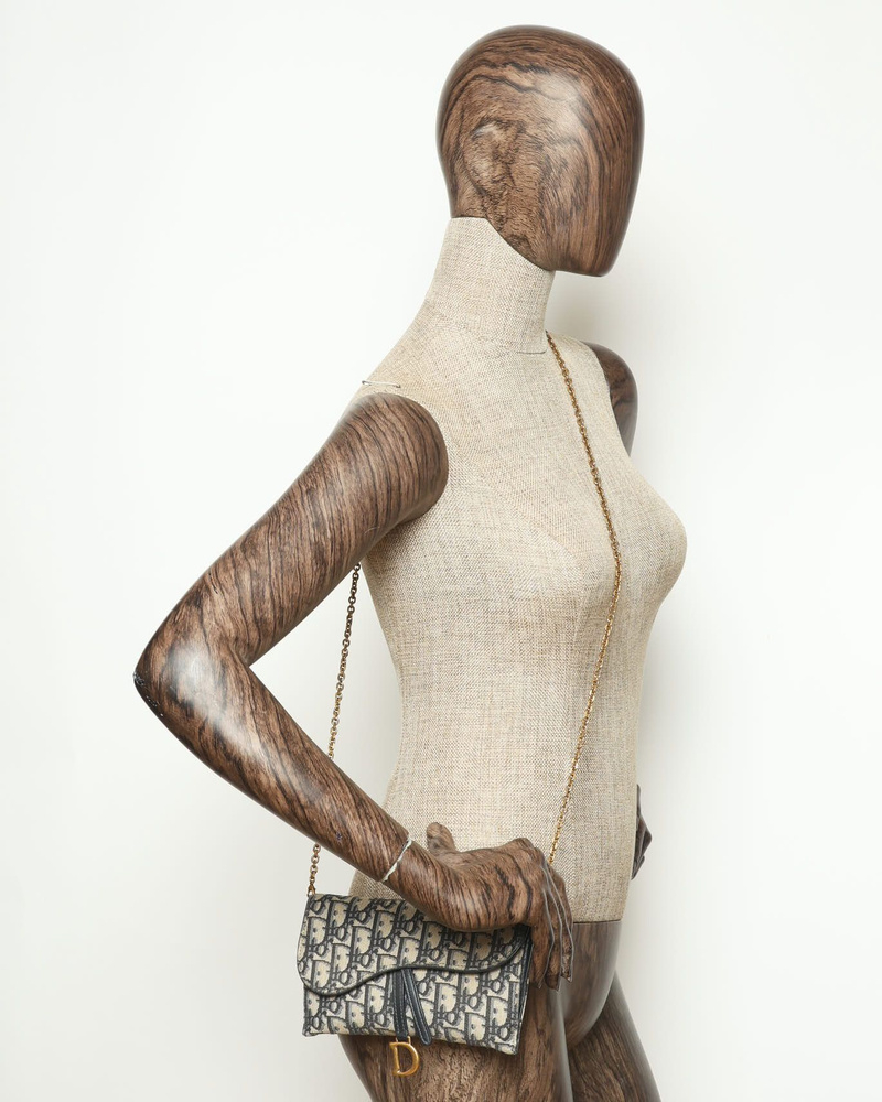 Christian Dior Small Saddle Pouch Chain Bag