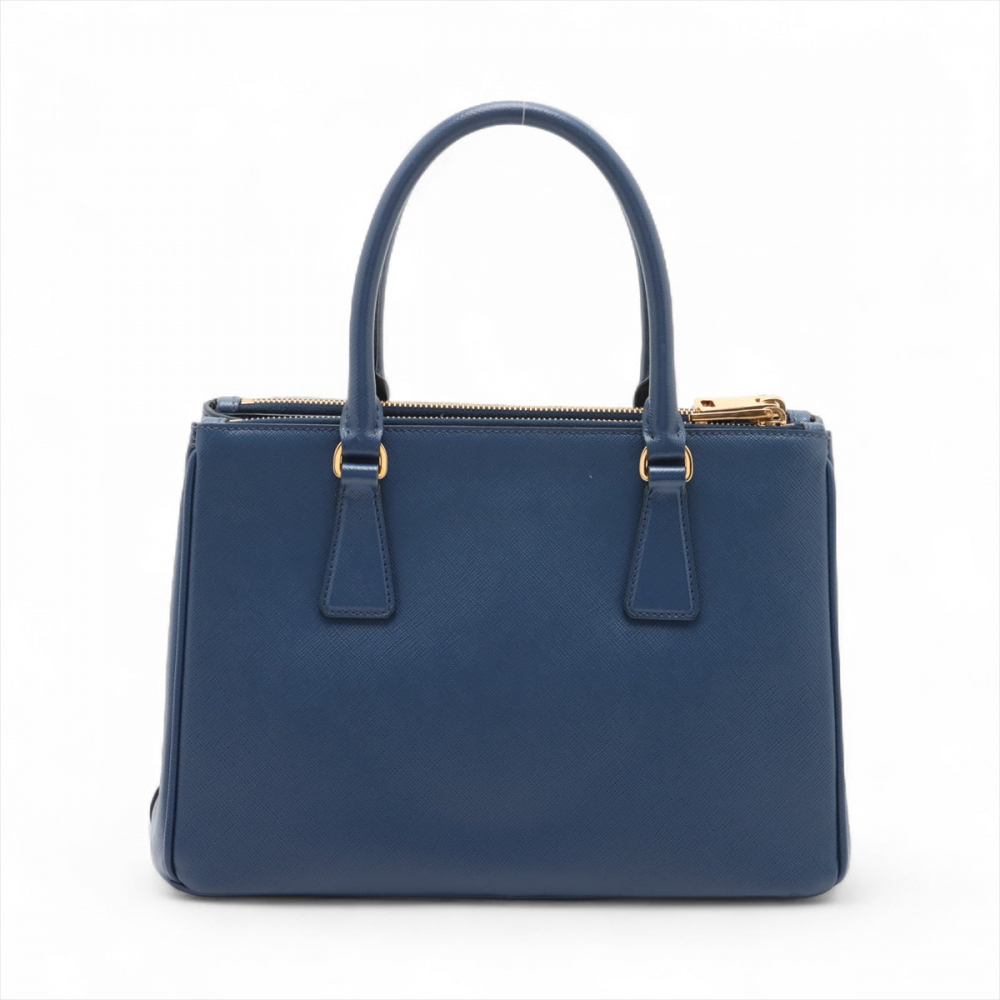 Prada Galleria Medium Saffiano Leather Tote Handbag Blue