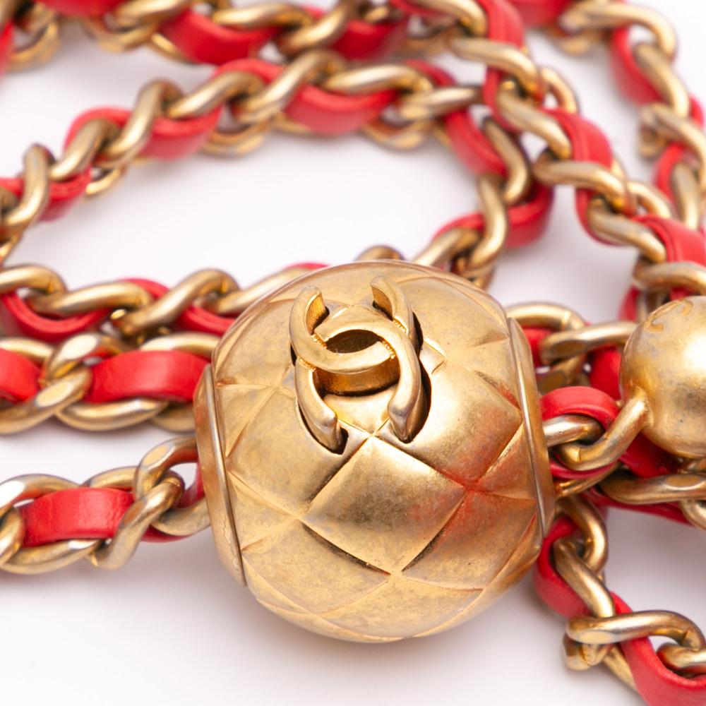 Chanel B Chanel Red Lambskin Leather Leather Mini Square Classic Lambskin Pearl Crush Single Flap Italy