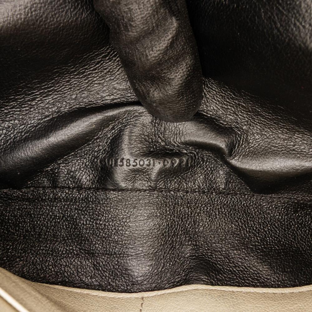 Saint Laurent B Saint Laurent White Lambskin Leather Leather Quilted Lambskin Diamond Becky Chain Wallet Italy